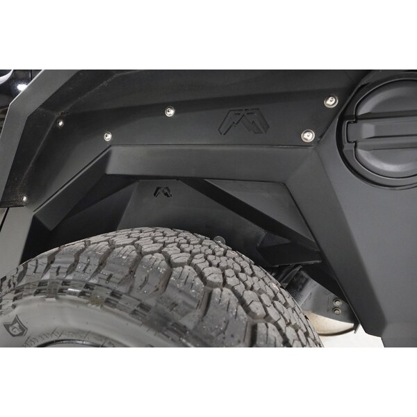 Fab Fours Black Matte Powder Coated Steel Set Of 2 Compatible With JL20011 Fender Only JL1008-1 - main